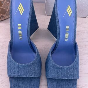 The Attico Blue Denim Heels